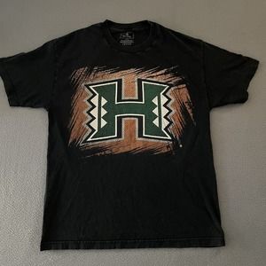 Vintage Men's Large Footlocker University of Hawaii‎ Black Short Sleeve T Shirt